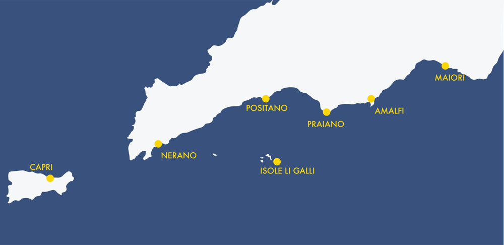 Amalfi Coast complete map