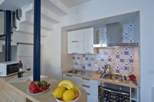 Casa Terramare open kitchen with fruits and vegetables